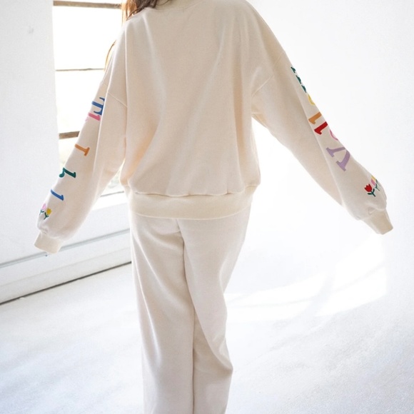 Yellow The Label Watering My Own Grass Sweatpants *NWOT* - Picture 2 of 8